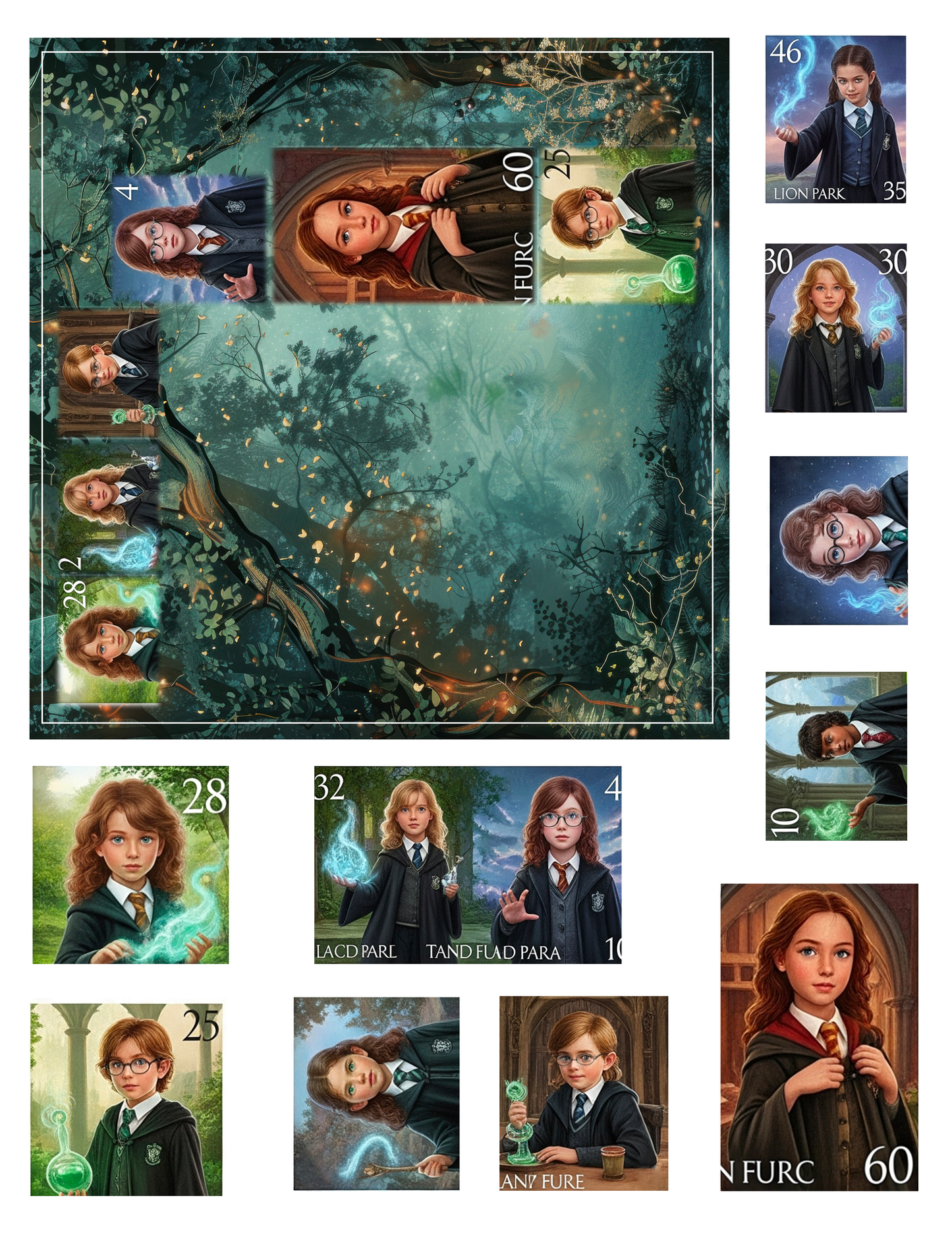 EZ Postage Printable: Wiz Kids Forest