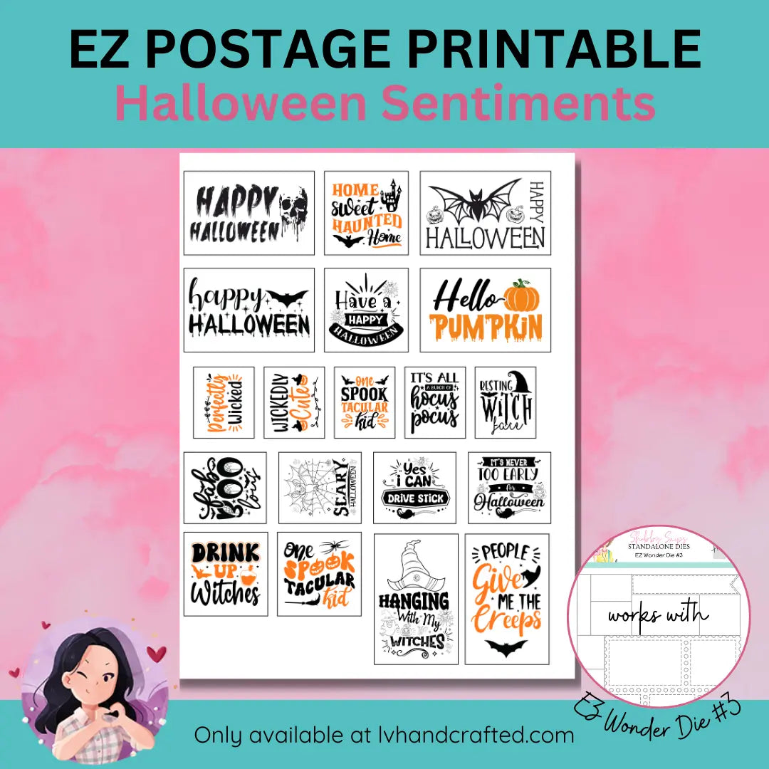 EZ Postage Printable: Halloween Sentiments