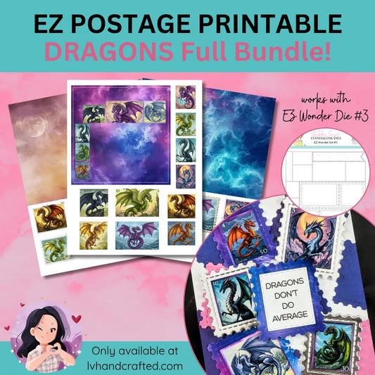 EZ Postage Printable: Fantasy Dragon