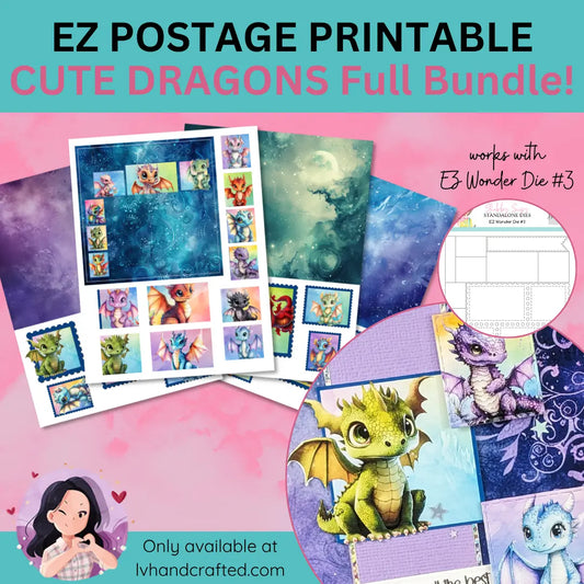 EZ Postage Printable: Cute Dragon