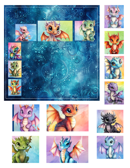 EZ Postage Printable: Cute Dragon