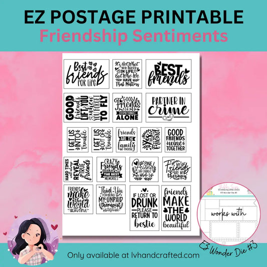 EZ Postage Printable:  Friendship Sentiments
