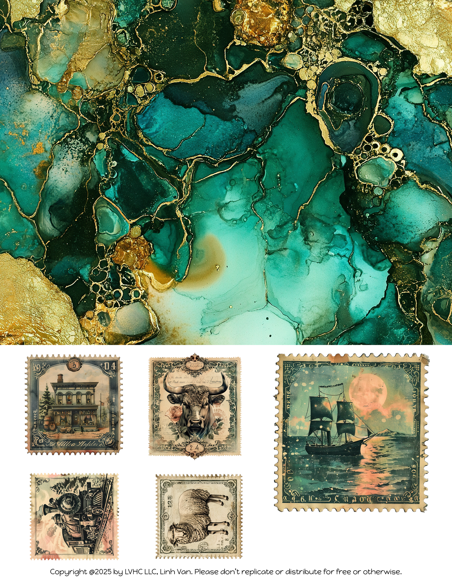 EZ Postage Printable: Steampunk Guys