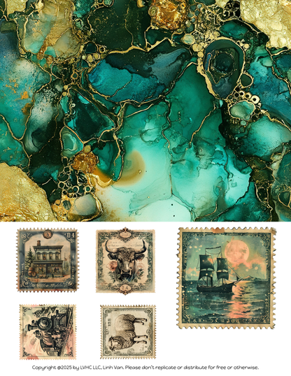 EZ Postage Printable: Steampunk Guys