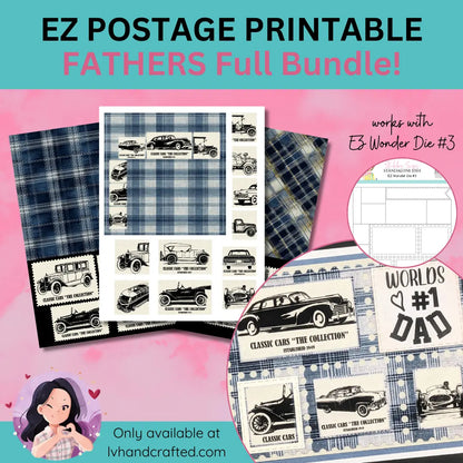 EZ Postage Printable: Vintage Cars