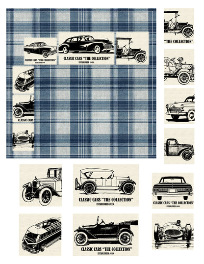 EZ Postage Printable: Vintage Cars