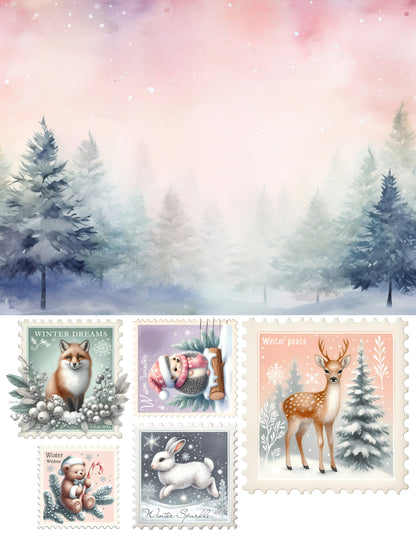 EZ Postage Printable: Winter Critters