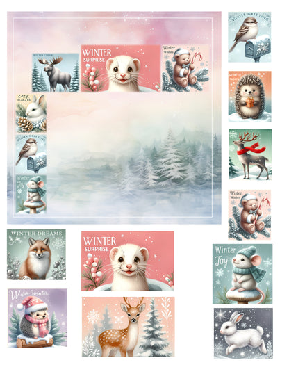 EZ Postage Printable: Winter Critters