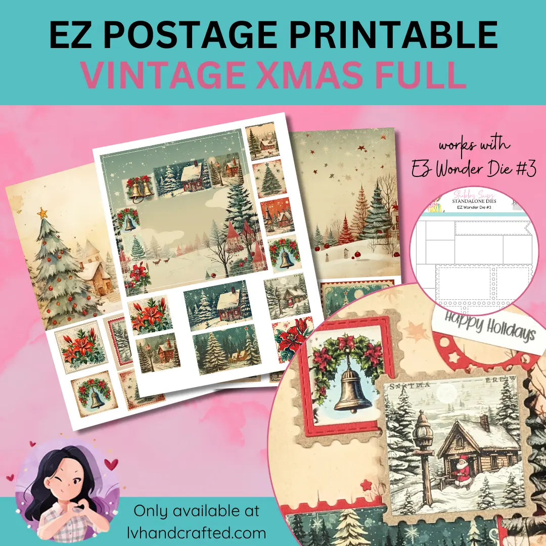 EZ Postage Printable: Vintage Christmas