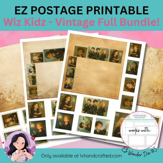 EZ Postage Printable: Wiz Kids Vintage